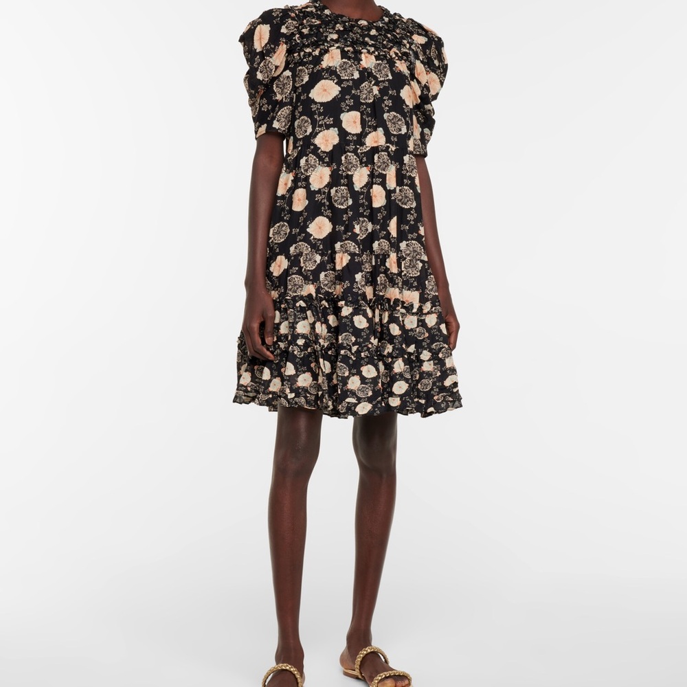 Ulla Johnson Cassian floral cotton-blend minidress - Picture 1 of 6